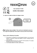 Предварительный просмотр 1 страницы Teknofun 811 280 Instruction Sheet