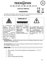 Предварительный просмотр 21 страницы Teknofun 811 354 User Manual