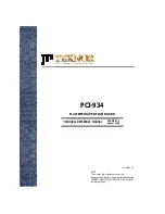 Preview for 1 page of Teknor Industrial Computers PCI-934 Technical Reference Manual