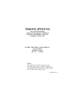 Предварительный просмотр 1 страницы Teknor Industrial Computers PCI-993 Technical Reference Manual