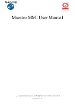 Предварительный просмотр 1 страницы Teknotel Maestro MMI User Manual