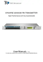 TEKO Broadcast SYNAPSE30 User Manual preview