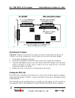 Preview for 2 page of Tekram Technology DC-390U2B Quick Reference Manual