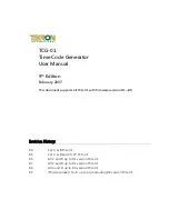 Preview for 3 page of Tekron TCG 01 User Manual