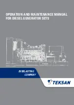 TEKSAN DIESEL GENERATOR SETS Operation And Maintenance Manual preview