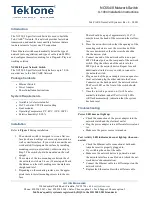 TekTone NC554/8 Installation Instructions preview