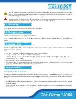 Preview for 5 page of TEKTROL Tek-Clamp 1200A Quick Start Manual