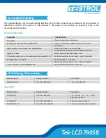 Preview for 7 page of TEKTROL Tek-LCD 7805B Quick Start Manual