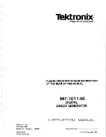 Предварительный просмотр 1 страницы Tektronix 067-1011-00 Instruction Manual