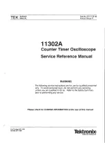 Preview for 1 page of Tektronix 11302A Service Reference Manual