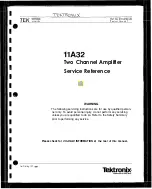 Tektronix 11A32 Service Reference Manual preview