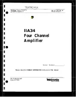 Tektronix 11A34 User Reference Supplement preview