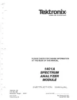 Tektronix 1401A Instruction Manual preview