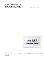 Tektronix 1A7 Instruction Manual preview