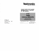 Предварительный просмотр 3 страницы Tektronix 200 Series Instruction Manual