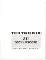 Preview for 1 page of Tektronix 211 Operator'S Manual