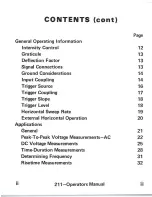 Preview for 4 page of Tektronix 211 Operator'S Manual