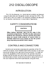 Preview for 3 page of Tektronix 212 Operator'S Manual