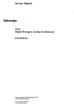 Предварительный просмотр 1 страницы Tektronix 2212 Service Manual