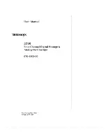 Tektronix 2216 User Manual preview