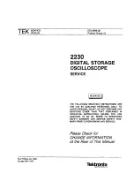 Tektronix 2230 Service Manual preview