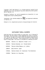 Предварительный просмотр 2 страницы Tektronix 2245A Operator'S Manual