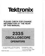 Preview for 2 page of Tektronix 2335 Instruction Manual