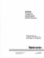 Tektronix 2402A User Manual preview