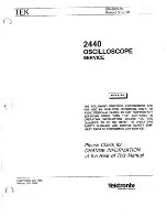 Tektronix 2440 Service Manual preview