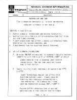 Preview for 193 page of Tektronix 400 OPTION 1 Instruction Manual