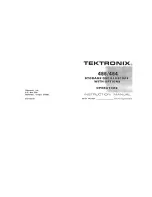 Tektronix 464 Instruction Manual preview