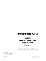 Preview for 1 page of Tektronix 465 Instruction Manual