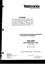 Preview for 2 page of Tektronix 496 Instruction Manual