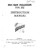 Tektronix 502 series Instruction Manual preview