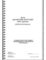 Предварительный просмотр 3 страницы Tektronix 5D10 Operator'S Manual