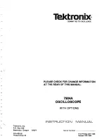 Tektronix 7904A Instruction Manual preview