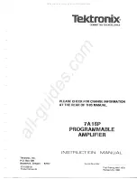 Tektronix 7A16P Instruction Manual preview