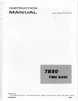 Предварительный просмотр 1 страницы Tektronix 7B50 Instruction Manual