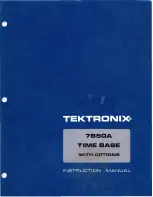Tektronix 7B50A Instruction Manual preview
