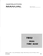 Tektronix 7B52 Instruction Manual preview