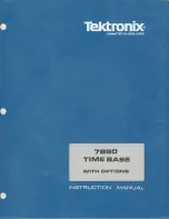 Предварительный просмотр 1 страницы Tektronix 7B80 Instruction Manual