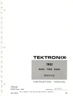 Предварительный просмотр 1 страницы Tektronix 7B92 Instruction Manual