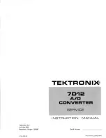 Tektronix 7D12 Service Instructions Manual предпросмотр