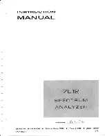 Preview for 1 page of Tektronix 7L12 Instruction Manual