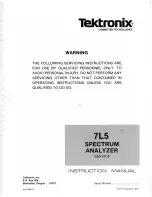 Tektronix 7L5 Instruction Manual preview