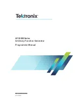 Предварительный просмотр 1 страницы Tektronix AFG1000 Series Manual