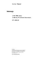 Preview for 1 page of Tektronix AWG7000 Series Service Manual