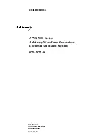 Preview for 1 page of Tektronix AWG7051 Instructions Manual