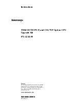 Tektronix CSA7UP Instructions Manual preview