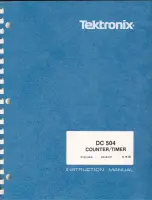 Tektronix DC 504 Instruction Manual preview